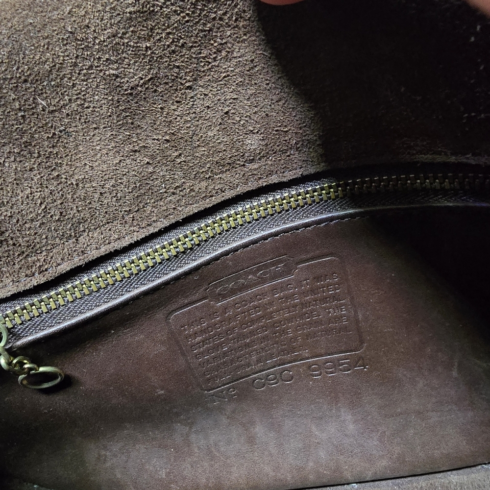 Vintage Coach Prarie 9954 Brown Leather Shoulder Bag - Picture 8 of 10
